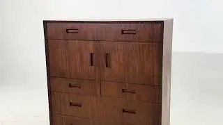 Frank Lloyd Wright for Heritage Henredon 'Taliesin' Mid Century Mahogany Highboy Dresser