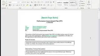 StaffTRAK Performance Improvement Plan