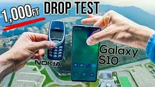 Samsung galaxy s10 drop test from 1000 feet ! -  VS . Nokia 3310 | in 4k 2020