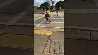 Watching my Kids take their E-Bikes to School