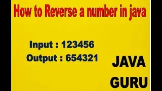 How to reverse a number in java