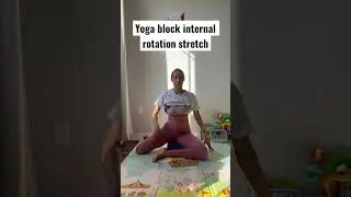 Yoga block internal rotation stretch of the hip. hipflexor #hipstretch #yogablock