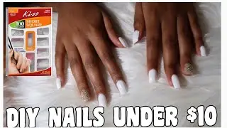 HOW TO DO FAKE NAILS AT HOME BEGINNER FRIENDLY!! |DIY NAILS UNDER $10!!