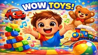  🚗Kids Playing with Toys|Fun Toy Time for Toddlers|Kids Playing with Cars,Ball &Train nursery rhyme 