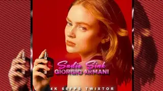SADIE SINK TIKKI TIKKI | GIORGIO ARMANI AD | 4K 60FPS TWIXTOR | SCENEPACK | FREE CLIP | WITHOUT CC