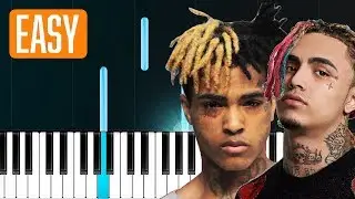 XXXTENTACION & Lil Pump ft. Maluma & Swae Lee - Arms Around You 100% EASY PIANO TUTORIAL