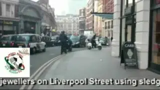 CCTV of a jewellery robbery on Liverpool Street