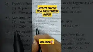 Neet pyq practice from physics wallah module #shortvideo #neet #pyq #trending .