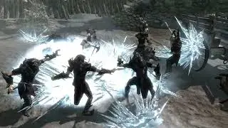 Skyrim Battles - 5 Draugr Death Overlords vs 10 Falmer Warmongers