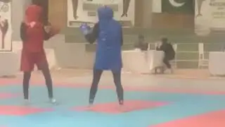 35th national games kickboxing pak Army girls versis Pak wapda when the gold medal Pak army girls 