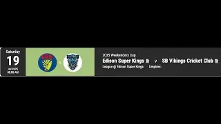 NJSBCL 2025 weekenders: Edison Super Kings vs SB Vikings Cricket Club