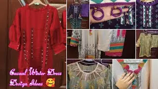 🥳👗Casual Winter Dress Design Ideas|Serdion Ke Kapron ki designing|Dress Designing |Kapron Ke Design