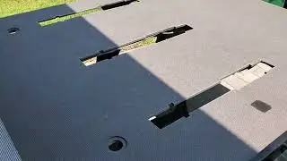 Sprinter Floor cuts to install bench seat in cargo van.