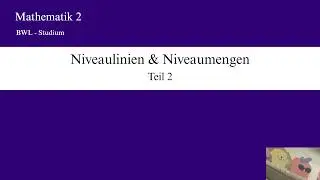 Niveaulinien & Niveaumengen - Teil 2 (Mathe 2)