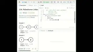 Palindrome Linked List|LeetCode 234|Simple List Approach|Python #coding  #python #programming