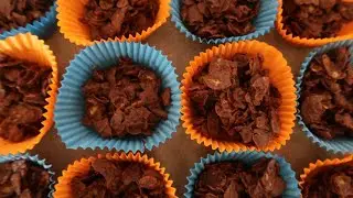 2 Ingredient No Bake Chocolate Cornflake Cookies Recipe