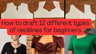 Easy neckline cutting tutorials/how to cut different necklines for beginners.