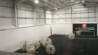 Zorb football. Indy smashing beast mode versus the boys
