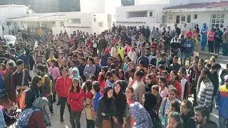 CU Jammu students protest against bus fare hike