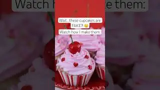 These cupcakes aren&rsquo;t real?! 😲 Watch me make the ultimate fake bake&mdash;so easy & fun! ✨ #DIY #FakeBake