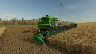 FS 22 Hills View Farm * 18 * Rye Harvest, Rye Straw Swath (Time-Lapse)