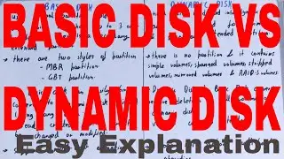 Basic vs Dynamic Disk|Difference between basic and dynamic disk|Basic and dynamic disks difference