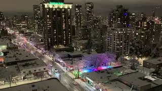 Cool January evening in Vancouver's Davie Village