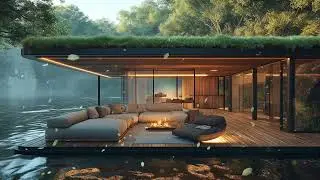 Serenity by the Hearth: Embracing Nature's Calm with Gentle Piano and Firelight