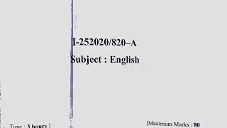 Class 12 || English Question Paper 2025 | Cg Board Set A || कक्षा 12 अंग्रेजी सेट A प्रश्न पत्र 2025