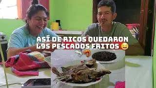 Hasta Chilito Le Hecho A Sus Frijolitos🦐🦈Mi Esposo Así Disfrutamos Los Pescados Fritos 