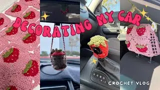 Making Crochet Car Decor Vlog | Crochet Car Accessories