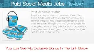 Paid Social Media Jobs Review - get *BEST* Bonus HERE!!! ... :) :) :)