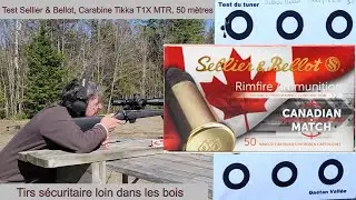 Premier test de précision avec la Sellier Bellot édition Canadienne, je grimpe le tuner à 42