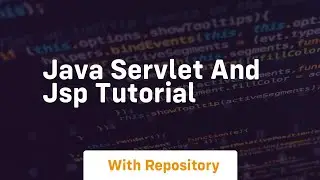 java servlet and jsp tutorial