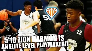 5'10 Zion Harmon HAS ELITE LEVEL PLAYMAKING SKILLS!! | 5-STAR Point Guard SHINES at NBPA Top100