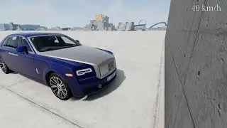 Rolls Royce Ghost vs Wall 300 KM H   BeamNG Drive