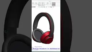 Wireless headset Design | Solidworks tutorial #shorts #headphones #solidworks #youtubeshorts