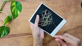 Heart Thread Card Idea | Diy thread heart on paper ✨ cute thread Card Idea 😍 Pinterest inspire 🎀