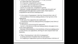 BUS 2301 Principles of Management Final Exam Review Q & A 2026 (Complete And Verified Study material