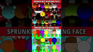 Sprunki But Missing Face Horror VS Normal🔥🎶MIX VERSION
