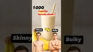 High calorie meals | banana shake | how to gain weight | muscle mass | 1000 calorie shake #shorts