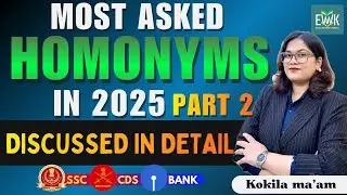 Most Asked Homonyms in 2025 | Part 2 | SSC, CDS & Bank Exams #mts #sscmts #homonyms #ssc #sscgd #cds
