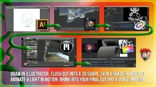 BHP Tutorial 1: Create 3D Logos & Shapes in FCPX [& Motion, mObject & Illustrator]