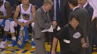 Steve Kerr Smashes Clipboard in Anger | Cavaliers vs Warriors | Game 1 | June 2, 2016 | NBA Finals