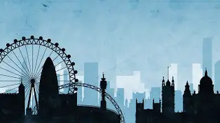 London Cityscape paper texture animation - motion graphics // 50fps