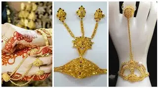 Most Stunning And Latest Gold Ring Bracelets Hath Phool Designs For Girls