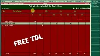 Party wise Item wise in out qty monthly summary |Tally Tdl |Free Tdl