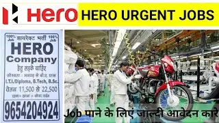 Private Job Vacancy 2020, Job Vacancy 2020, Hero Company jobs 2020, 12th pass Private job freshers