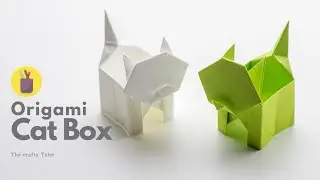 Origami Paper Cat Box - How To Make Paper Box DIY