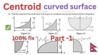Applied mechanics - Centroid of curved surface by using integration method with clear concept ।
